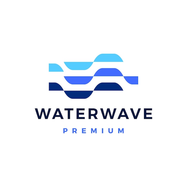 Water Wave Sea River Logo Vector Icon Illustration