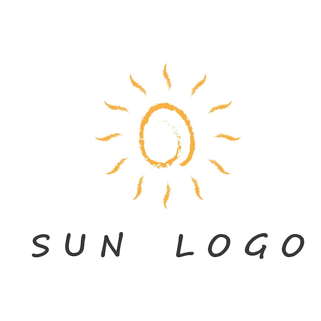 Water wave and sun icon vector illustration design logo