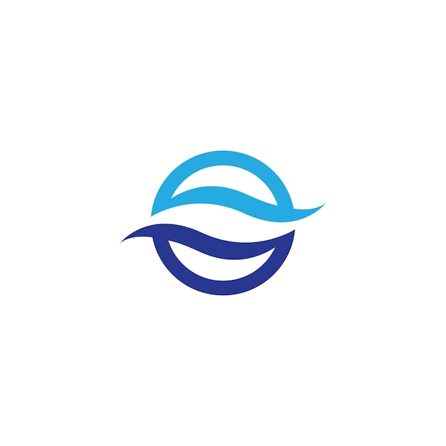 Water Wave symbol and icon Logo Template