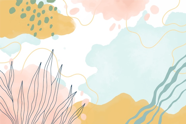 Watercolor abstract doodle background