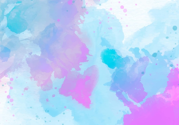 Watercolor abstract pink blue background