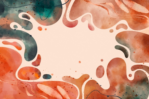 Watercolor abstract shapes background