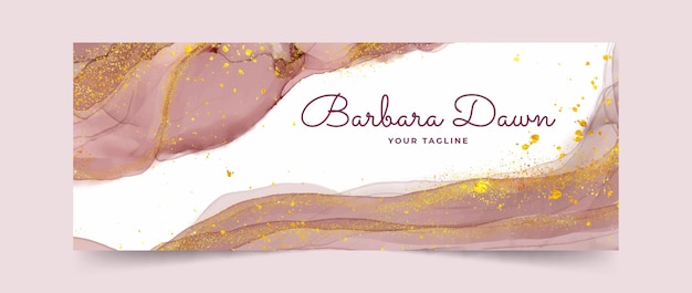 Watercolor alcohol ink facebook cover