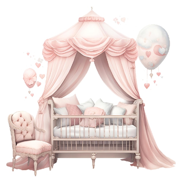 watercolor baby nursery clipart vector illustration