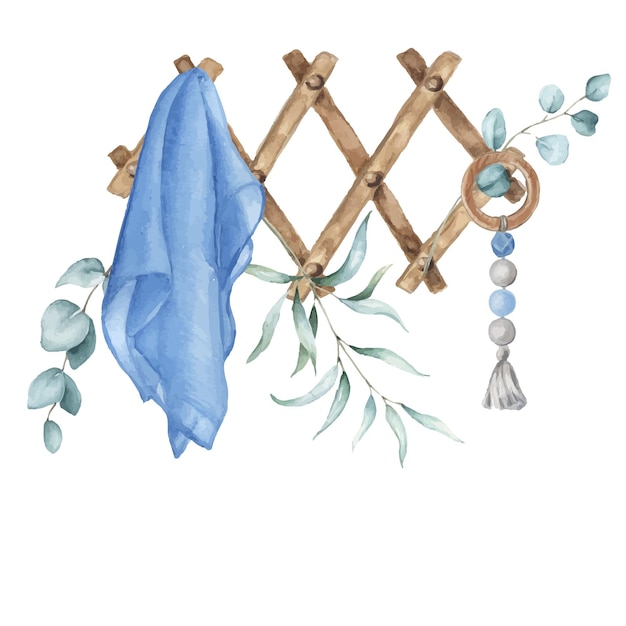 Watercolor boho nursery set