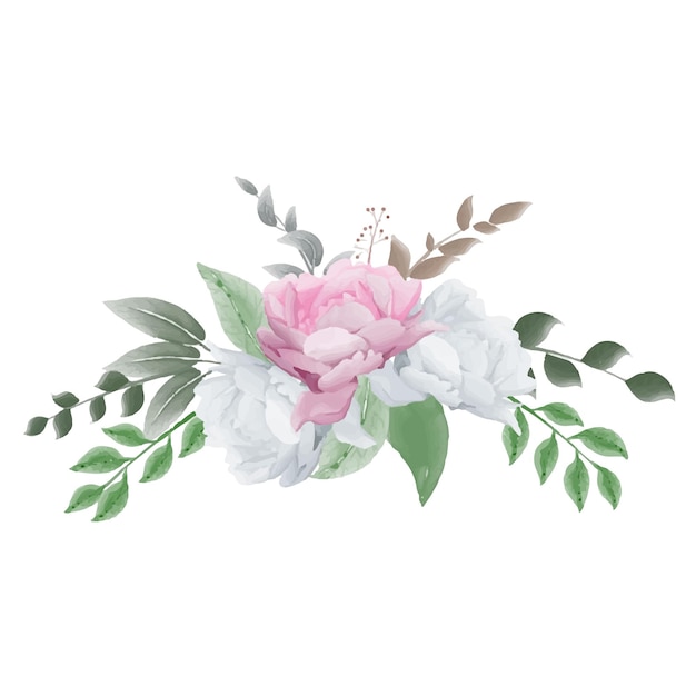 Watercolor botanical floral illustration