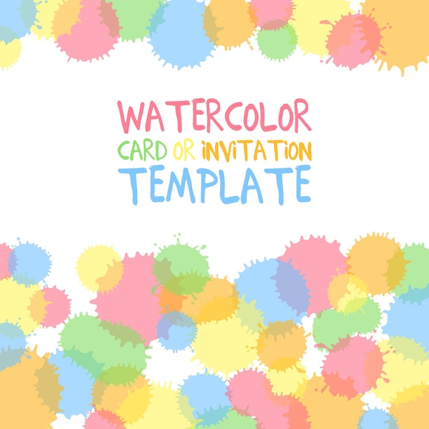 Watercolor card template