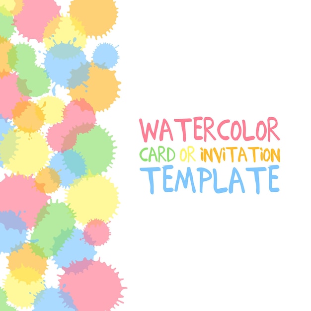 Watercolor card template