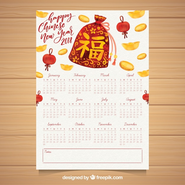 Watercolor chinese new year banners