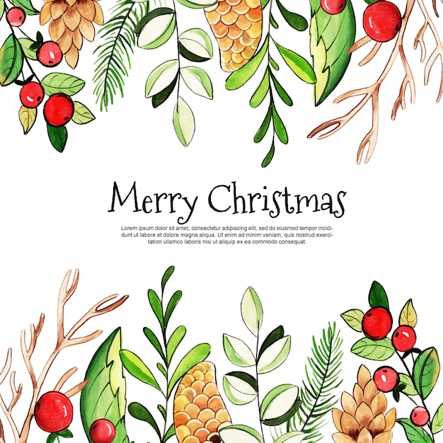 Watercolor Christmas Background