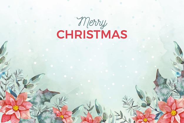 Watercolor christmas background