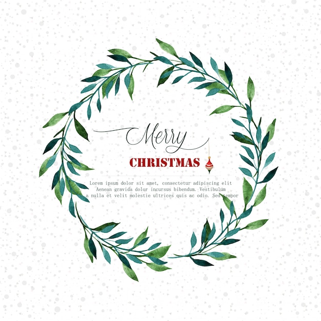 Watercolor Christmas frame design