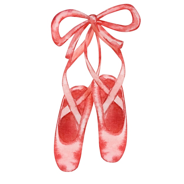 Watercolor Christmas Nutcracker ballet pointe shoes