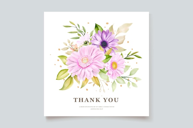 watercolor chrysanthemum wedding card  