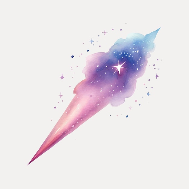 Watercolor cosmic starburst art