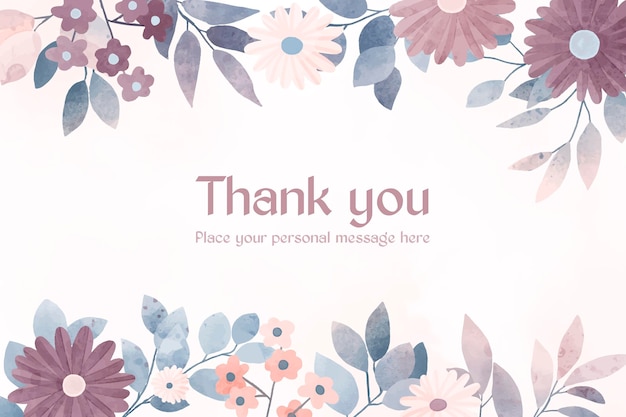 Watercolor design floral background