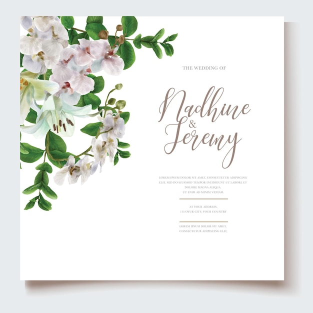 WATERCOLOR FLORAL ELEGANT INVITATION