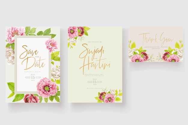 watercolor floral frame background design