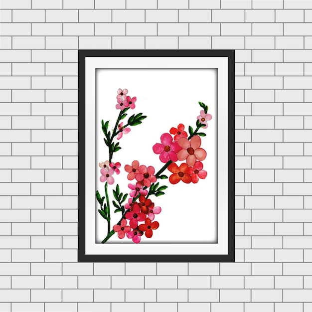 Watercolor Floral Frame Mockup