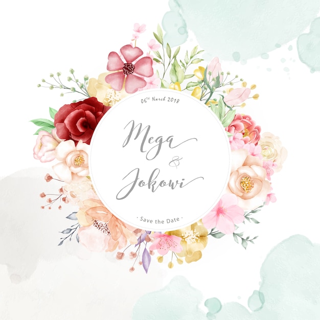 watercolor floral frame multi purpose background