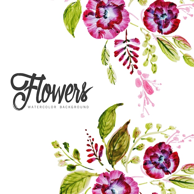 Watercolor Floral Frame Multi-Purpose Background