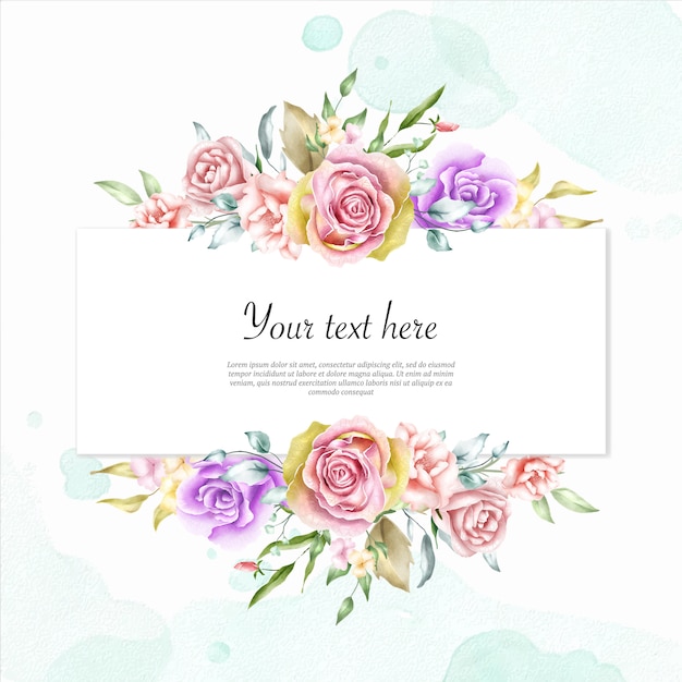 watercolor floral frame multi purpose background