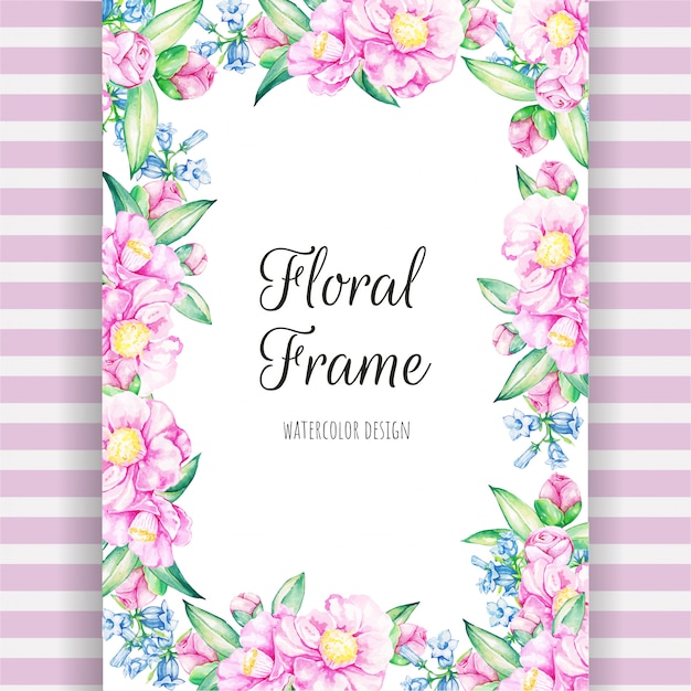 Watercolor Floral  Frame