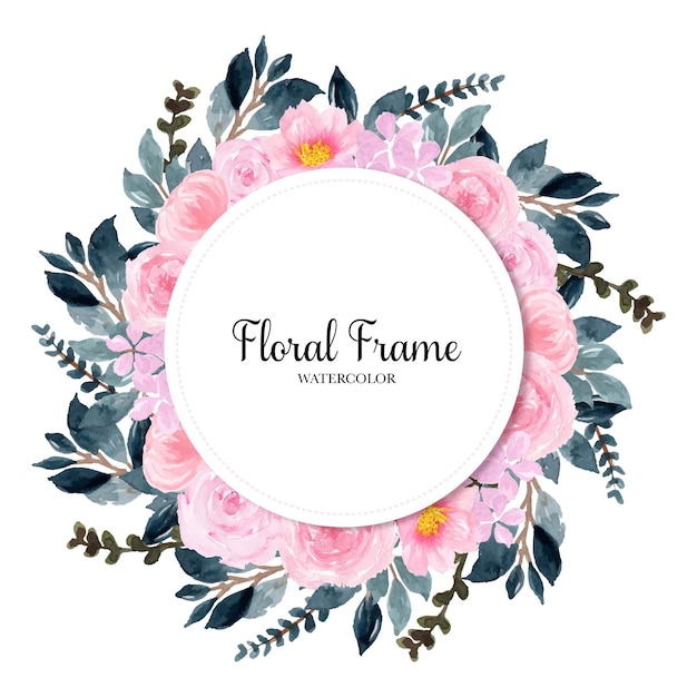 Watercolor Floral Frame