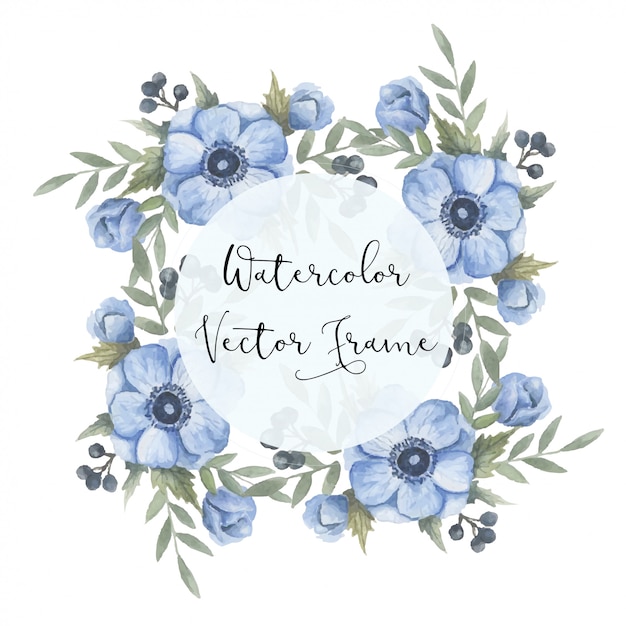 Watercolor Floral Frame