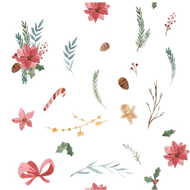 Vector watercolor floral illustration