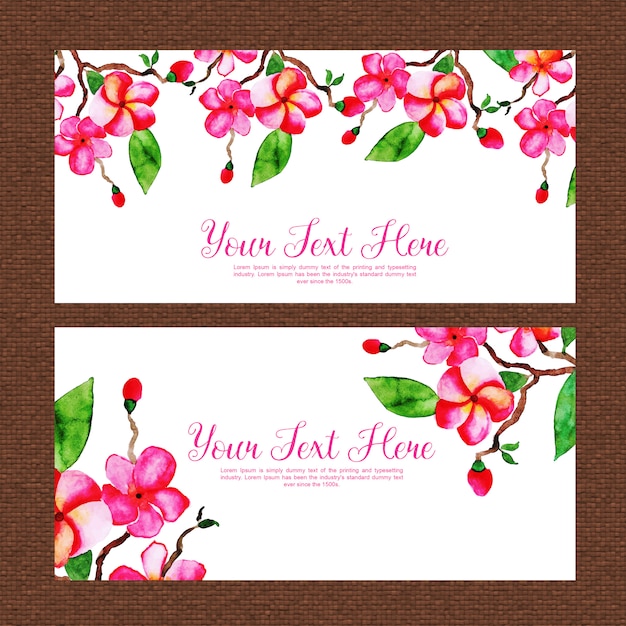 Watercolor Floral Multipurpose Banner Set