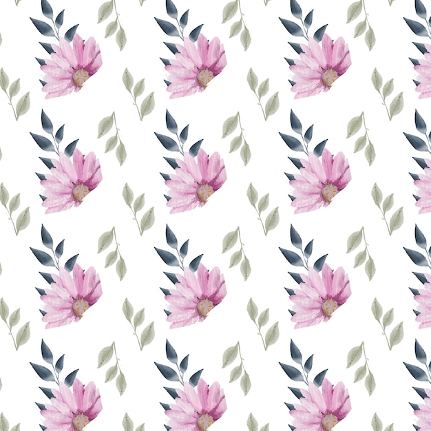 Watercolor Floral Pattern Design On Unique