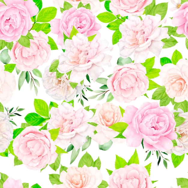 watercolor floral seamless pattern design