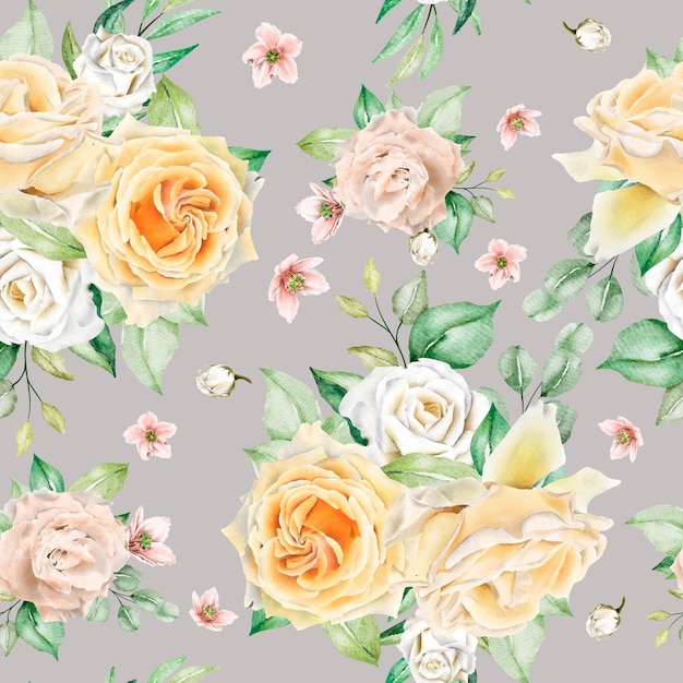 watercolor floral seamless pattern