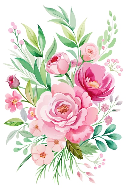 watercolor flower collection