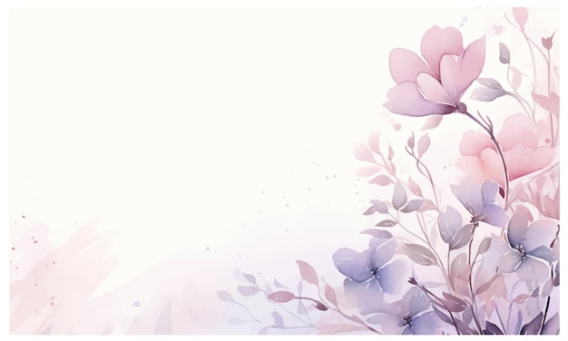 Watercolor flower painting vector