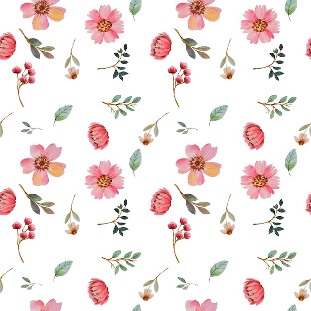 Watercolor flower pattern