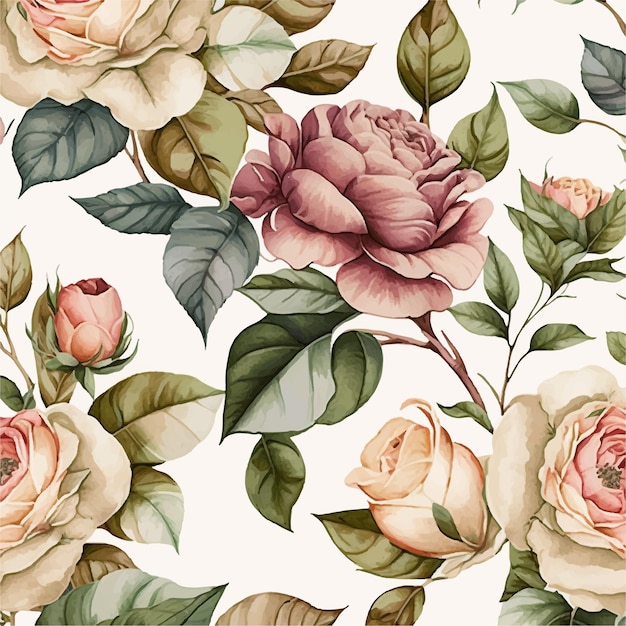 watercolor flower pattern