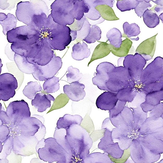 watercolor flower seamless pattern