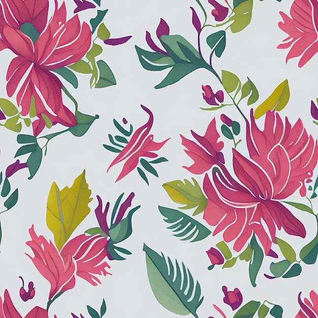 watercolor Flower sublimation seamless pattern