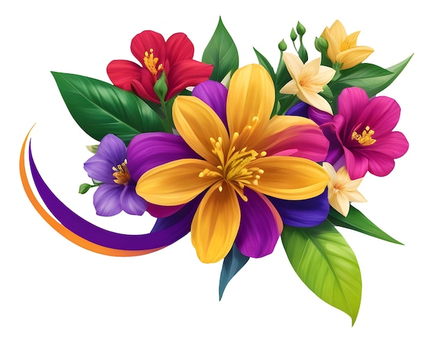 Watercolor flowers clipart