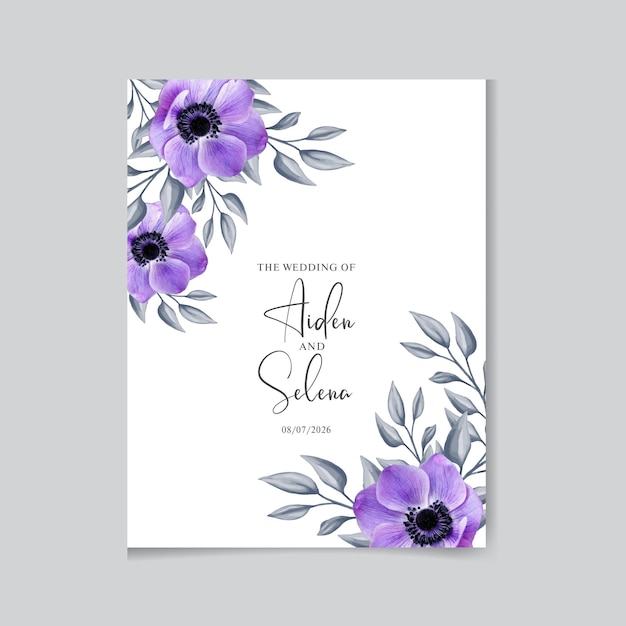 Watercolor frames with flowers frame template