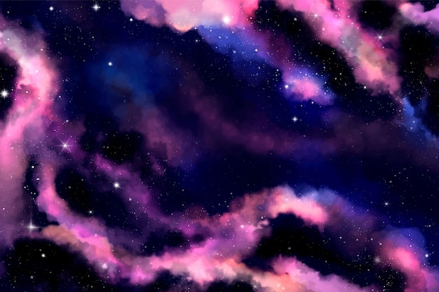 Watercolor galaxy background