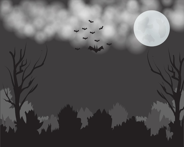 Watercolor Halloween Background design