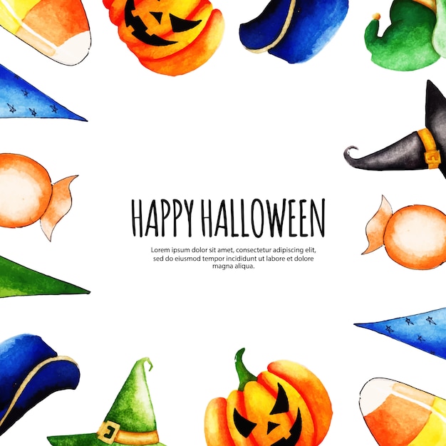 Watercolor Halloween Background