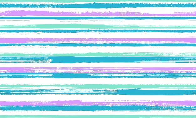 Watercolor hand drawn straight lines vector seamless pattern Tr