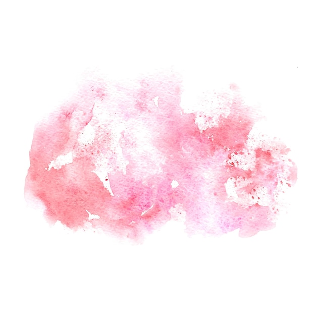 Watercolor hand painted abstract pink texture isolated on white