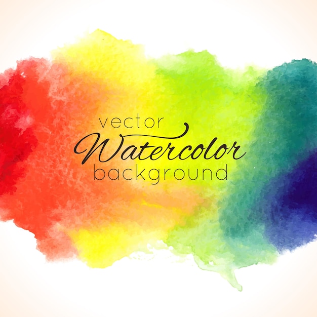 Watercolor hand painted rainbow background