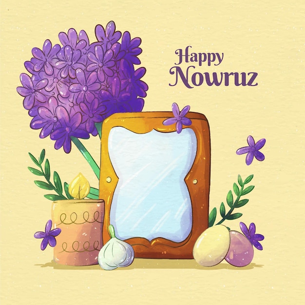 Watercolor happy nowruz event