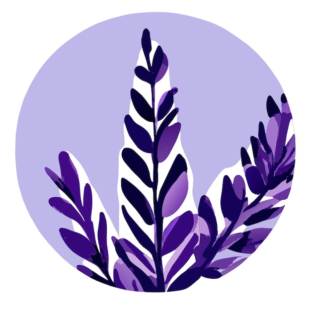 watercolor illustration bouquet of lavender vector illustration cartoon